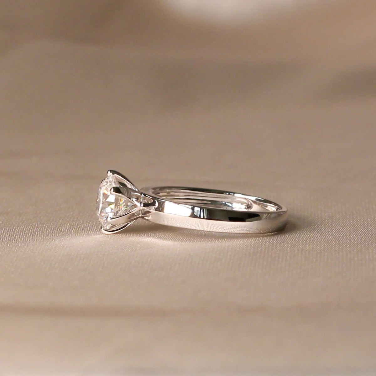 Classic 6-Prong Round Diamond Solitaire Ring View 2