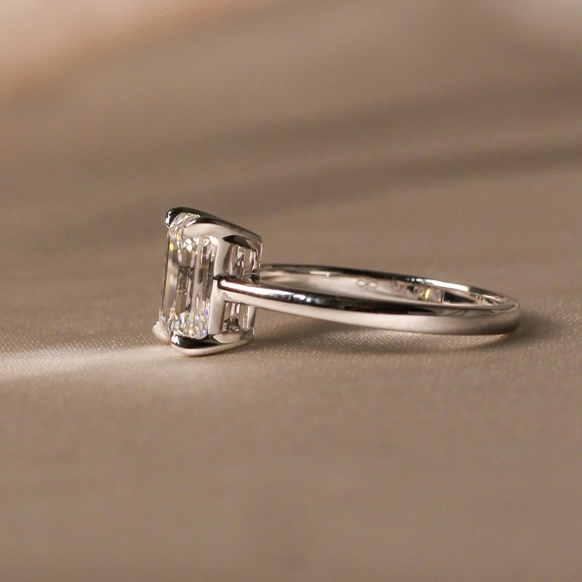 Emerald-Cut Diamond 4-Prong Classic Solitaire Enga View 2