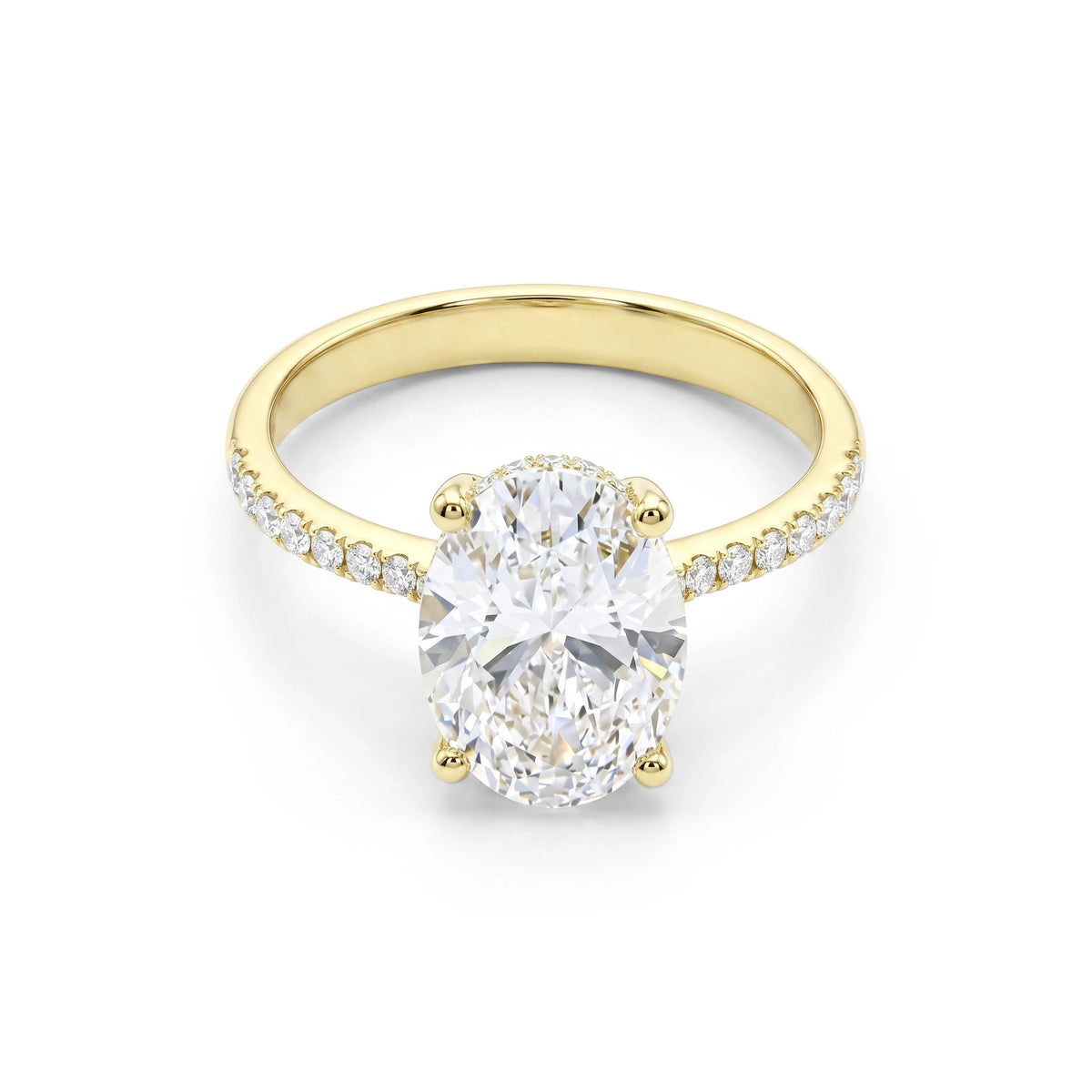 Oval Cut Diamond Four-Prong Engagement Ring with H View 9