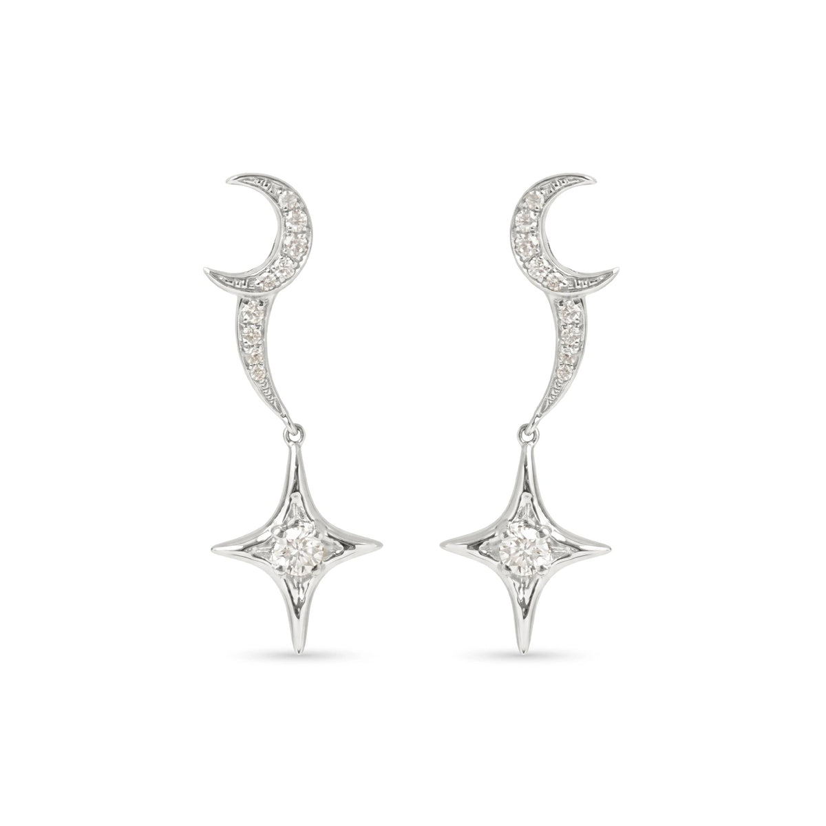 Celestial Crescent Moon & Starburst Draping Drop E View 4