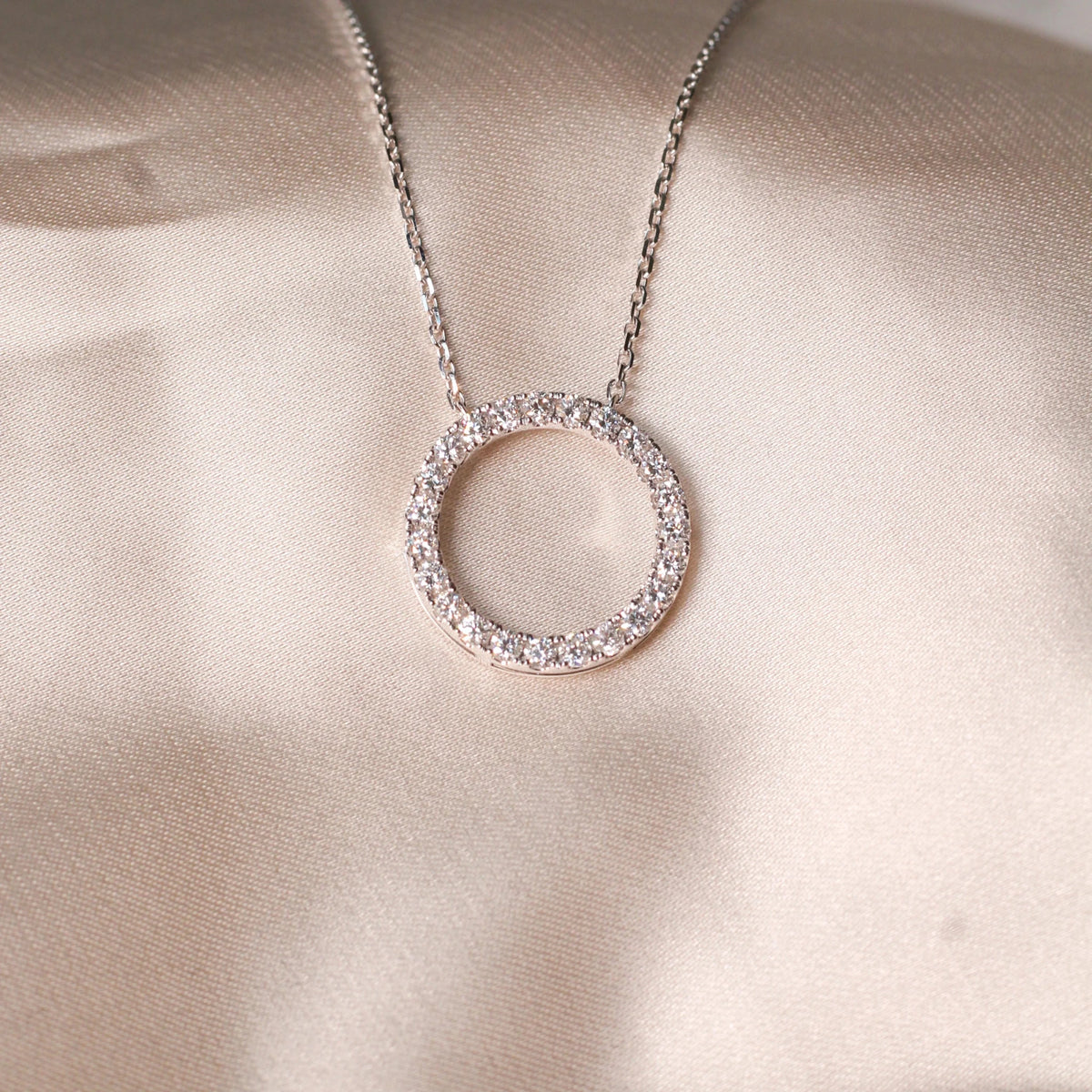 Diamond Circle of Life Pendant Necklace View 2