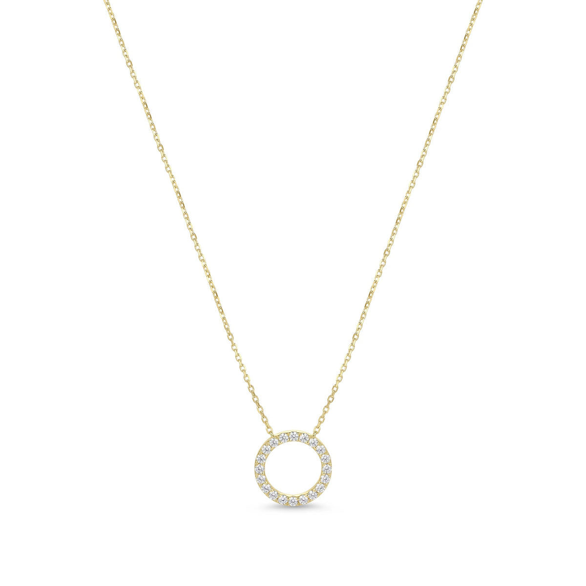Diamond Circle of Life Pendant Necklace View 6