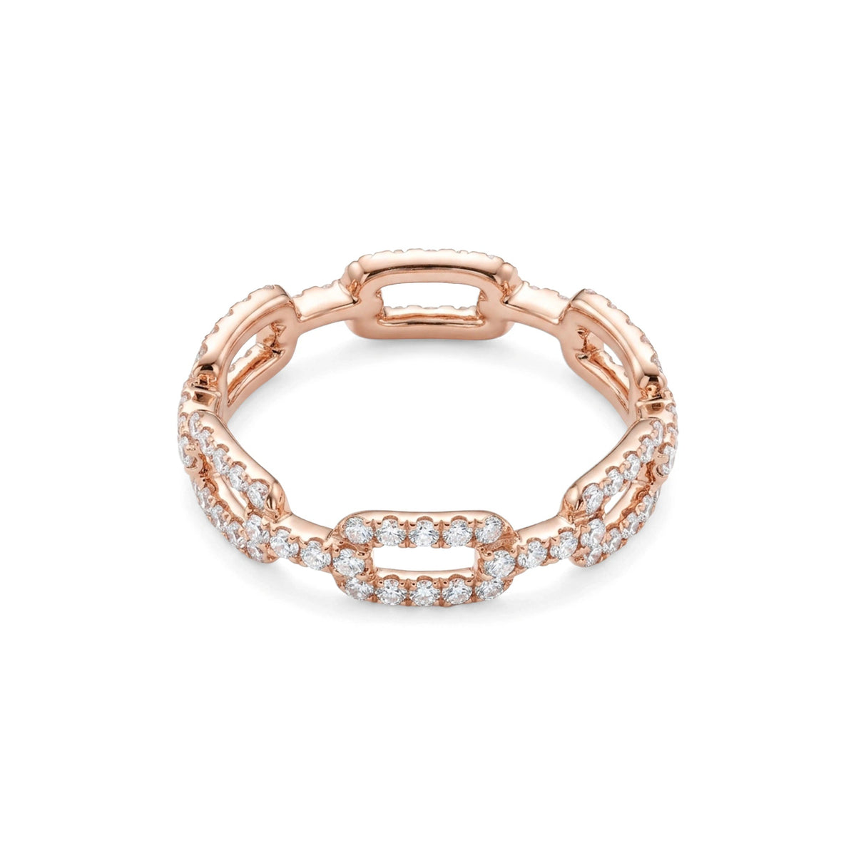 Diamond Paperclip Chain Eternity Ring View 4