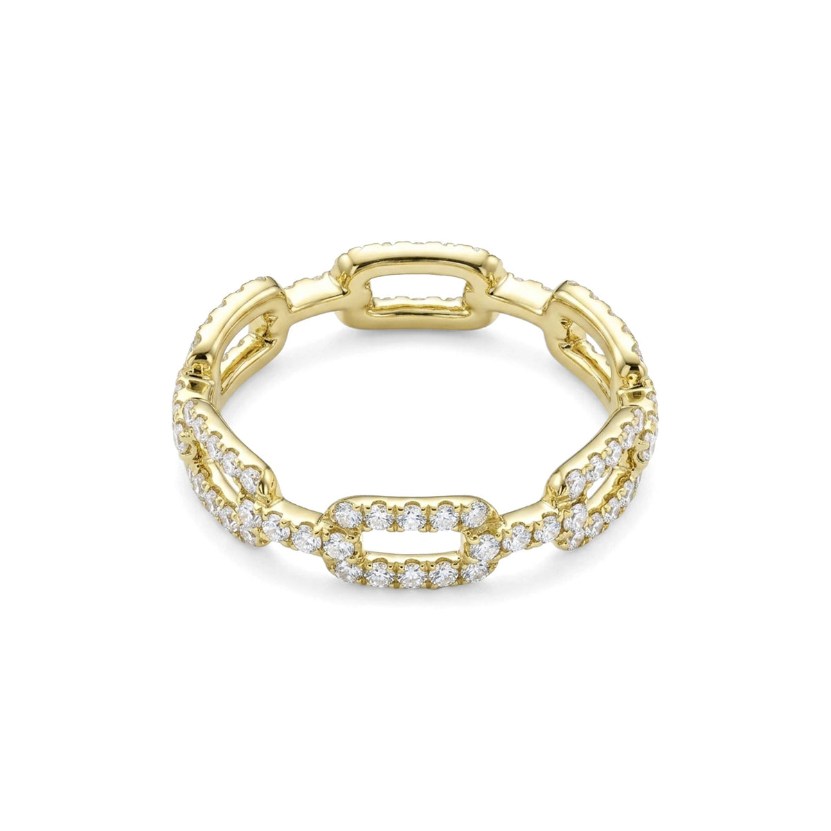 Diamond Paperclip Chain Eternity Ring View 8