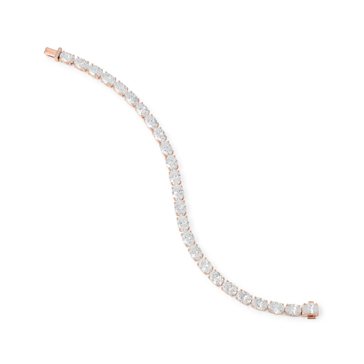 East West Oval Diamond Tennis Bracelet View 3