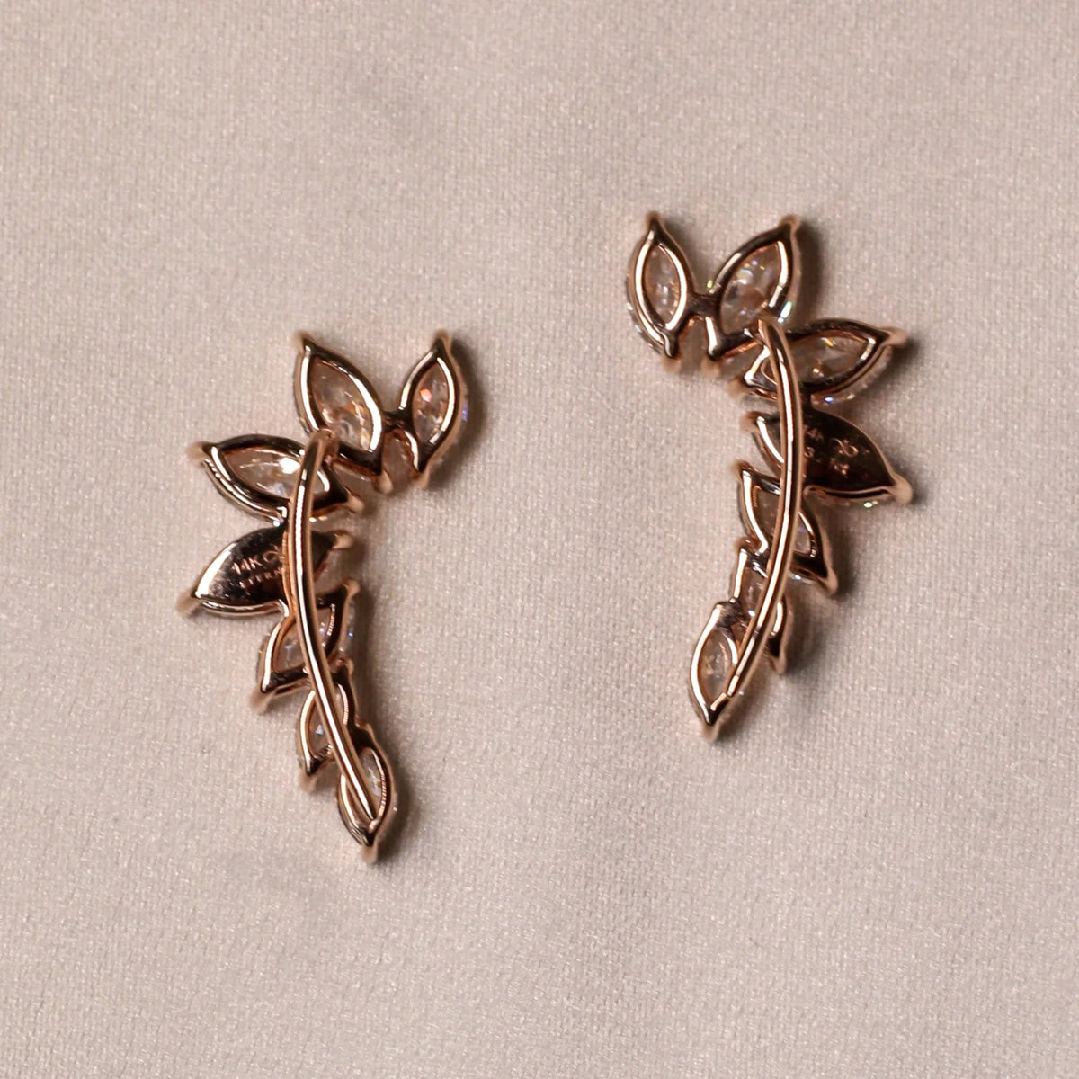 Marquise Arc Diamond Ear Climbers View 5