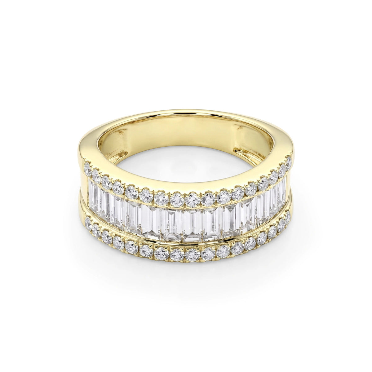 MULTI ROW DESIGN OF BAGUETTE-CUT AND ROUND BRILLIA View 6