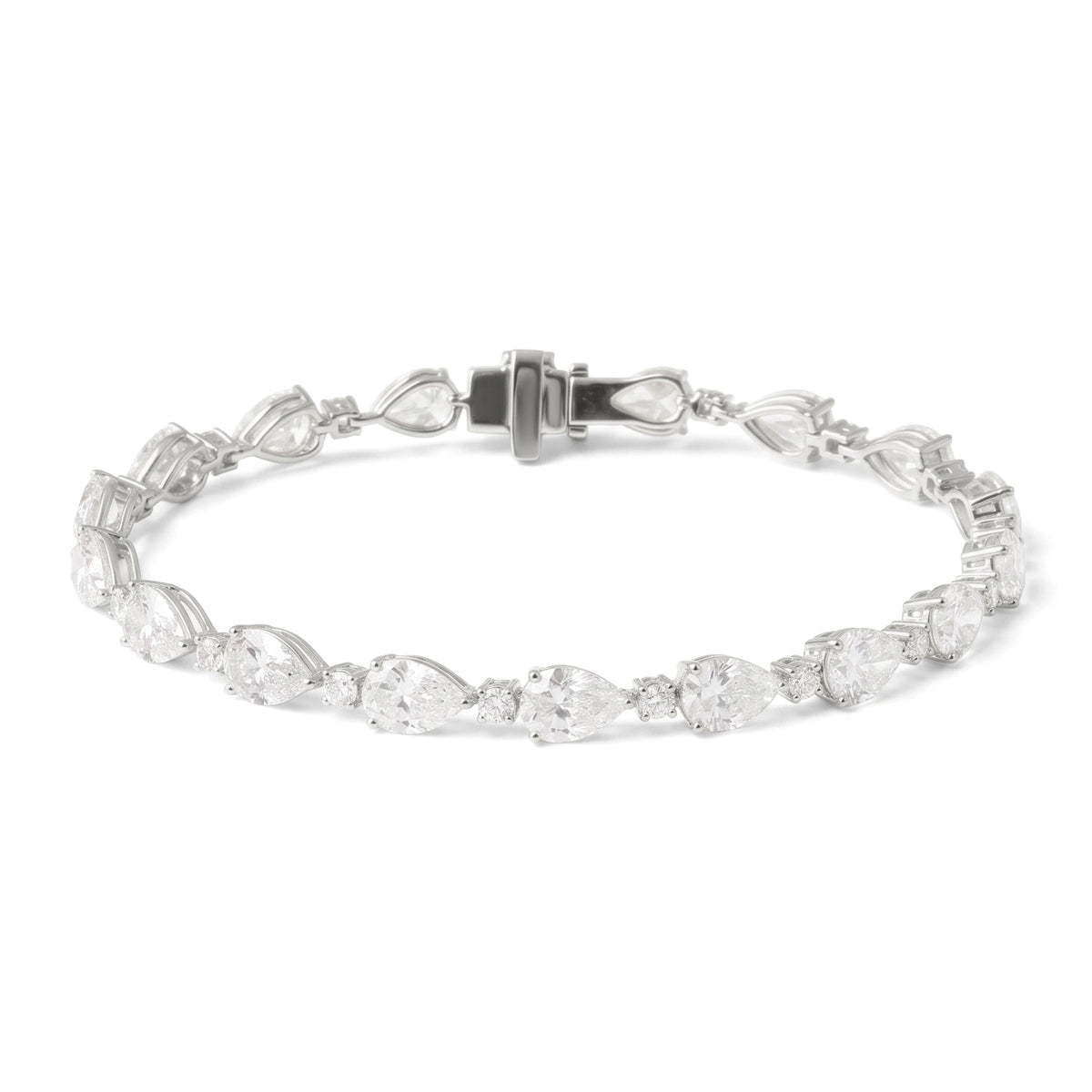 Pear-Cut Diamond East-West Line Bracelet ROSE 10K