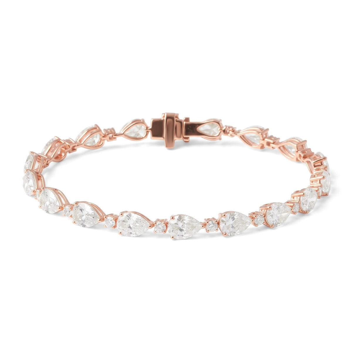 Pear-Cut Diamond East-West Line Bracelet View 2