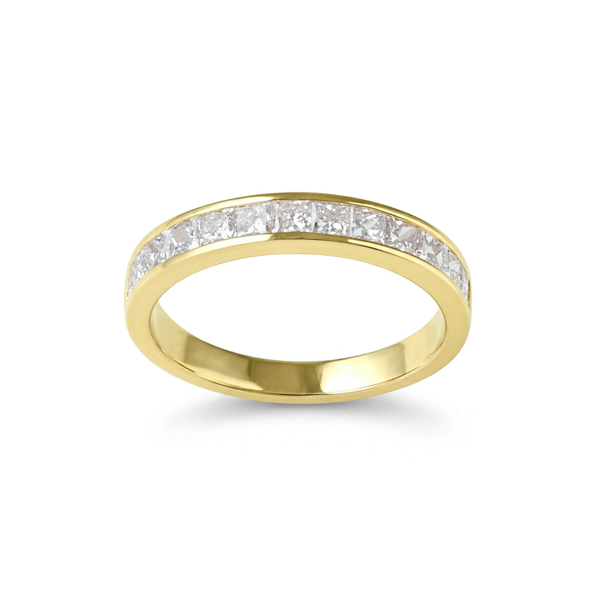Princess-Cut Diamond Channel-Set Wedding Band View 12