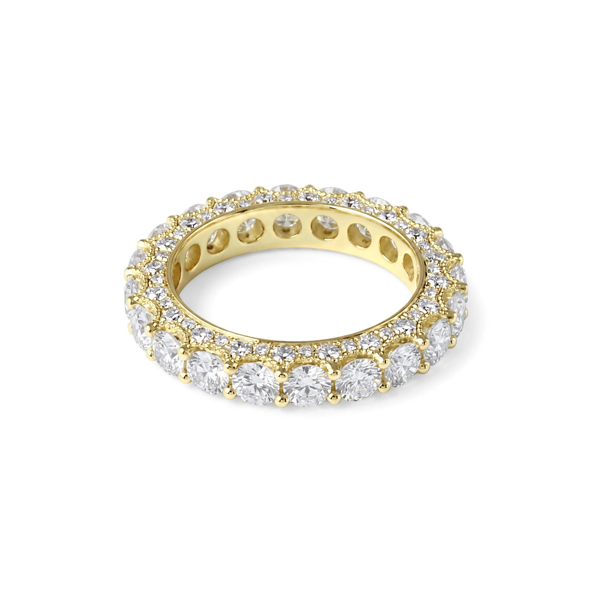 Round Brilliant Cut Diamond Shared-Prong Eternity View 7
