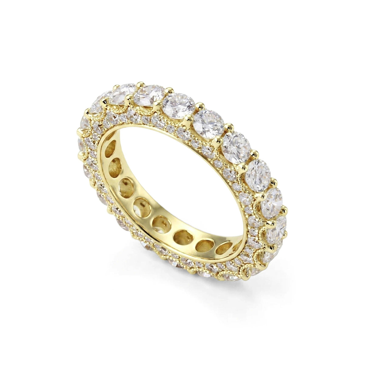 Round Brilliant Cut Diamond Shared-Prong Eternity View 8