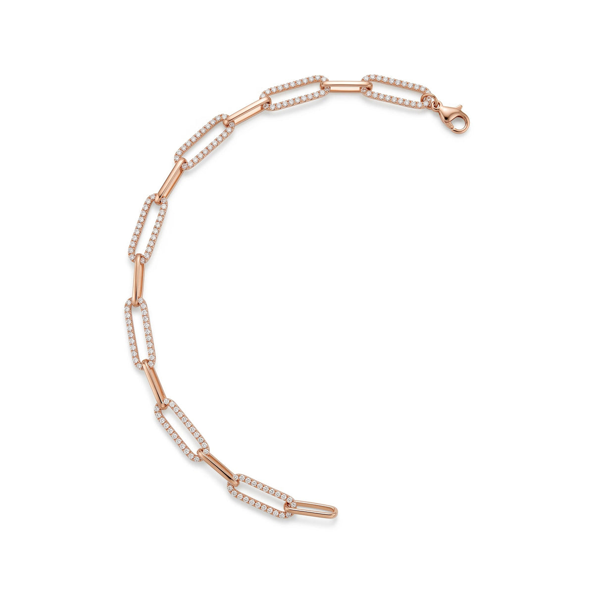 The Luminary Diamond Paperclip Link Bracelet View 4