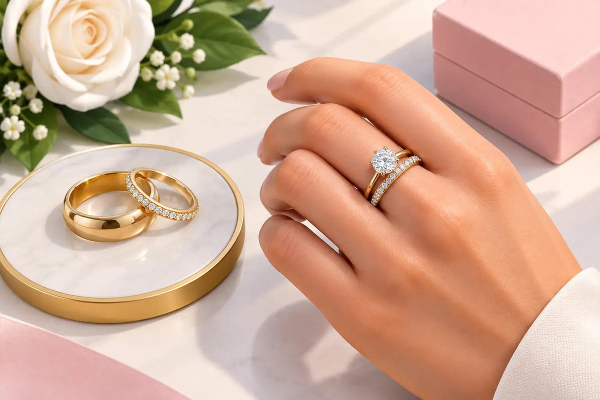 How to Wear Wedding Rings Together Beautifully