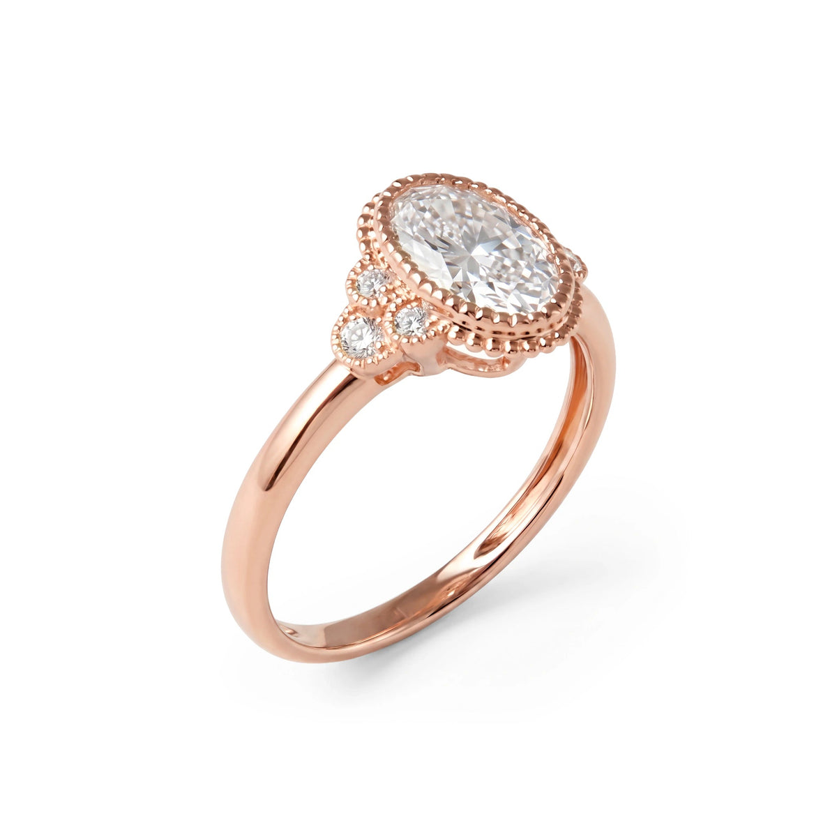 Vintage-inspired halo engagement ring  with side a View 4