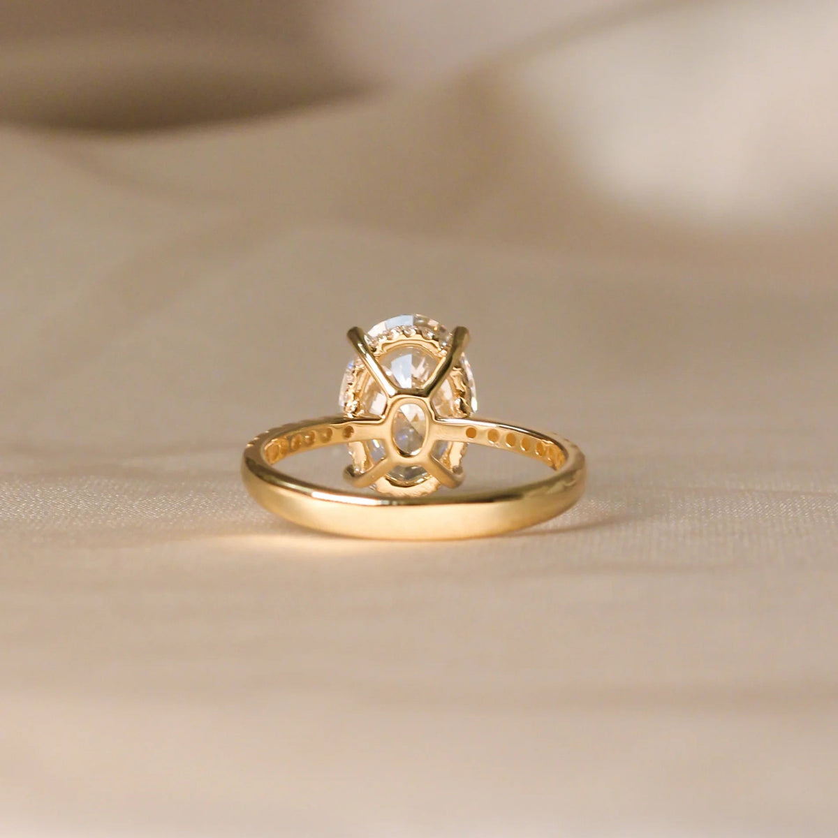Oval Cut Diamond Four-Prong Engagement Ring with H View 13