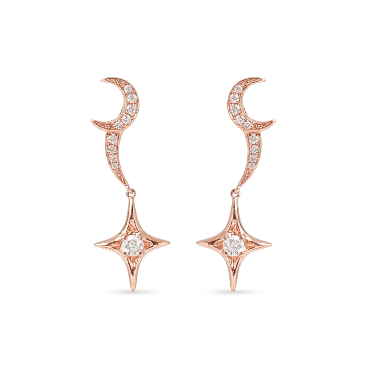 Celestial Crescent Moon & Starburst Draping Drop E View 3