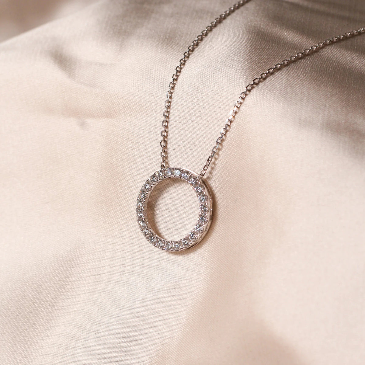 Diamond Circle of Life Pendant Necklace View 3