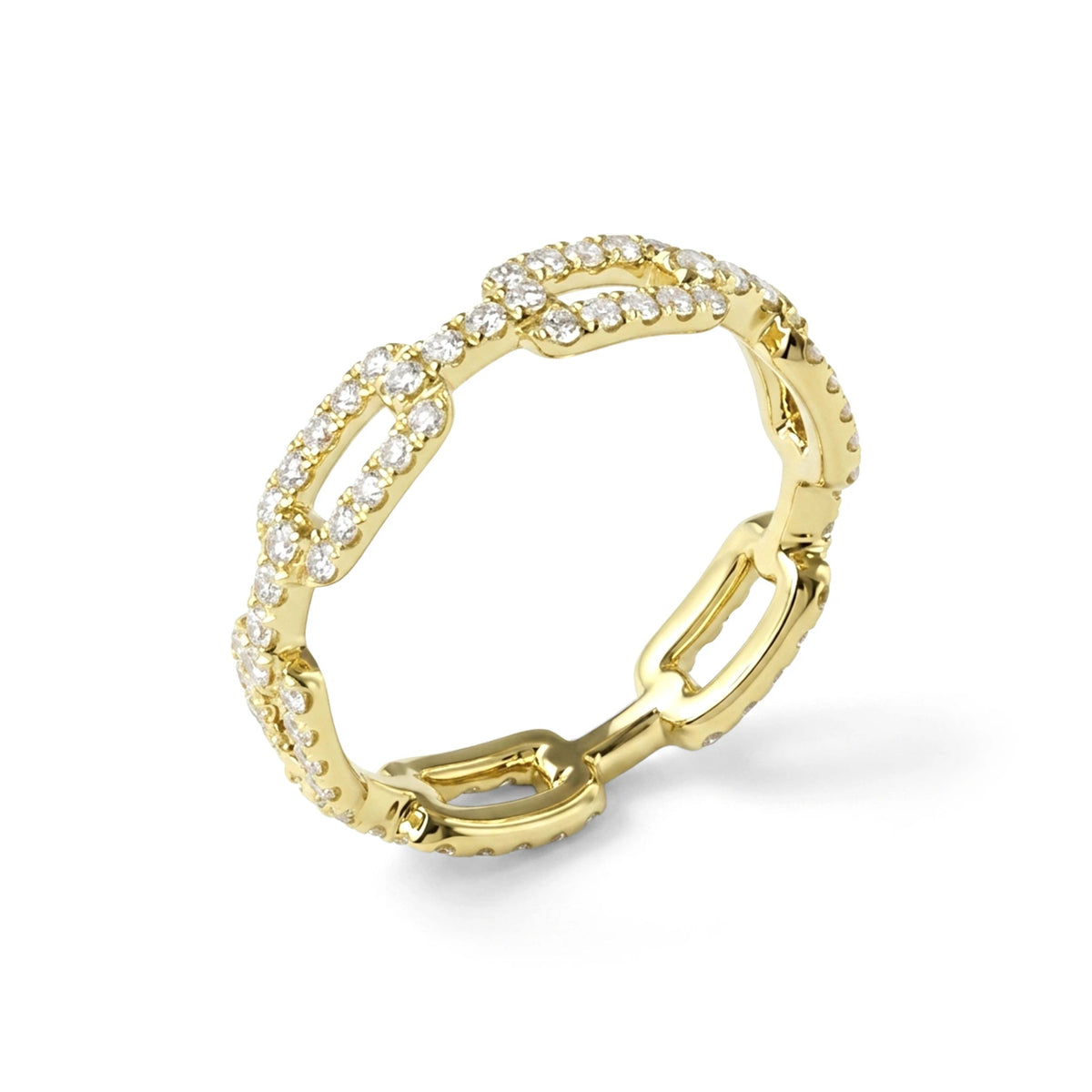 Diamond Paperclip Chain Eternity Ring View 9