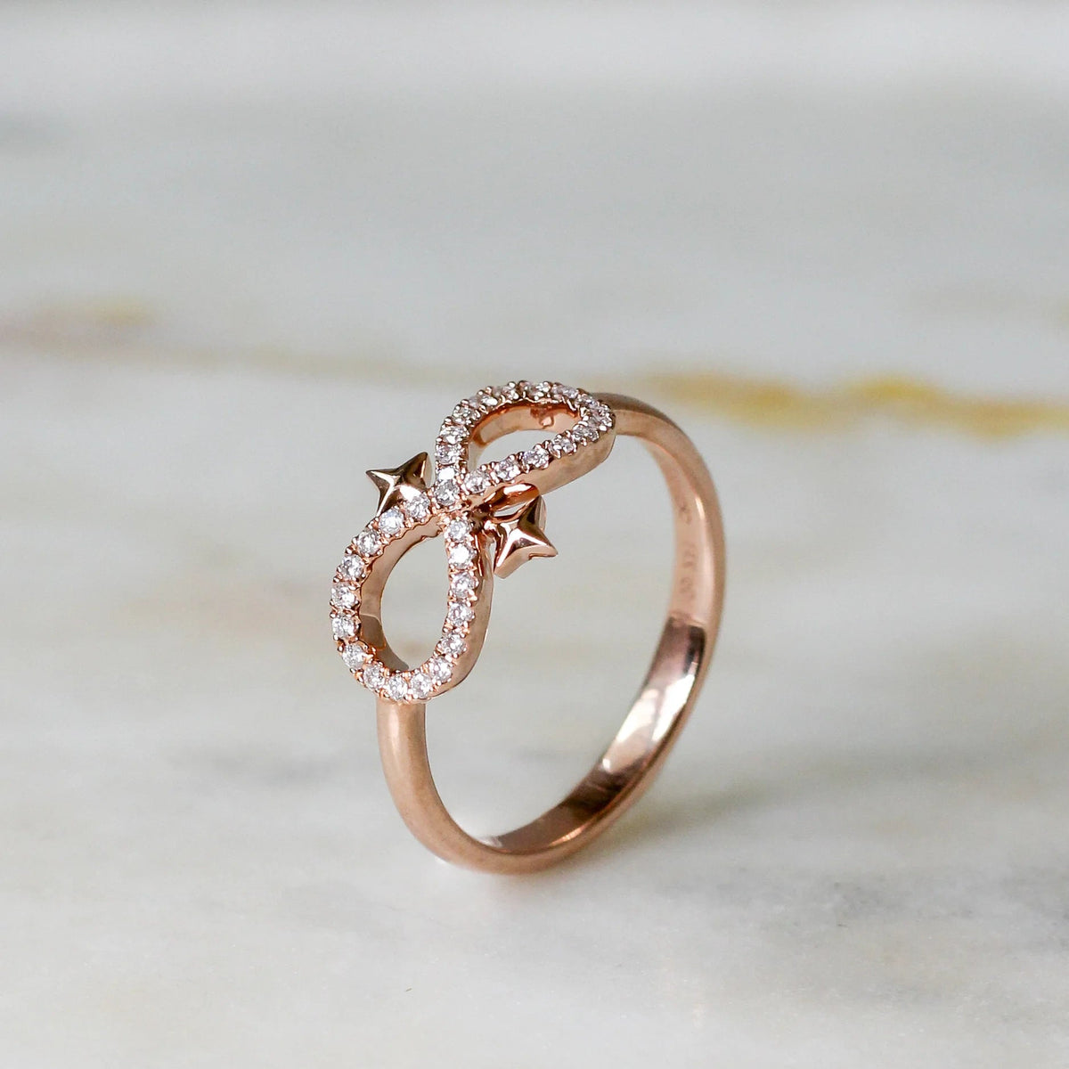 'Eternal' Design Infinity Star Motif Diamond Ring View 6