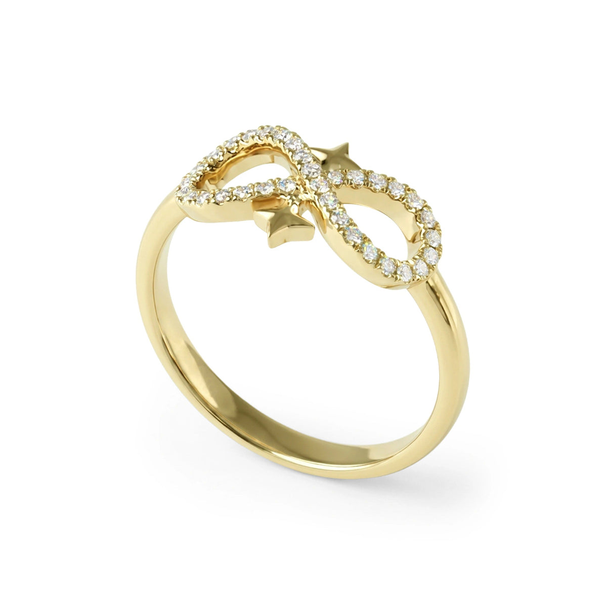 'Eternal' Design Infinity Star Motif Diamond Ring View 12