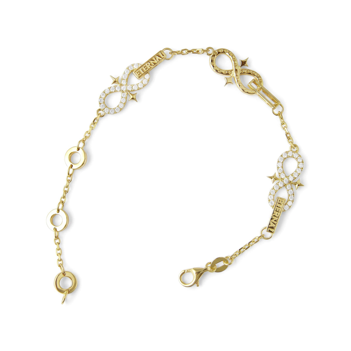 'Eternal' Diamond Infinity Charm Bracelet View 3
