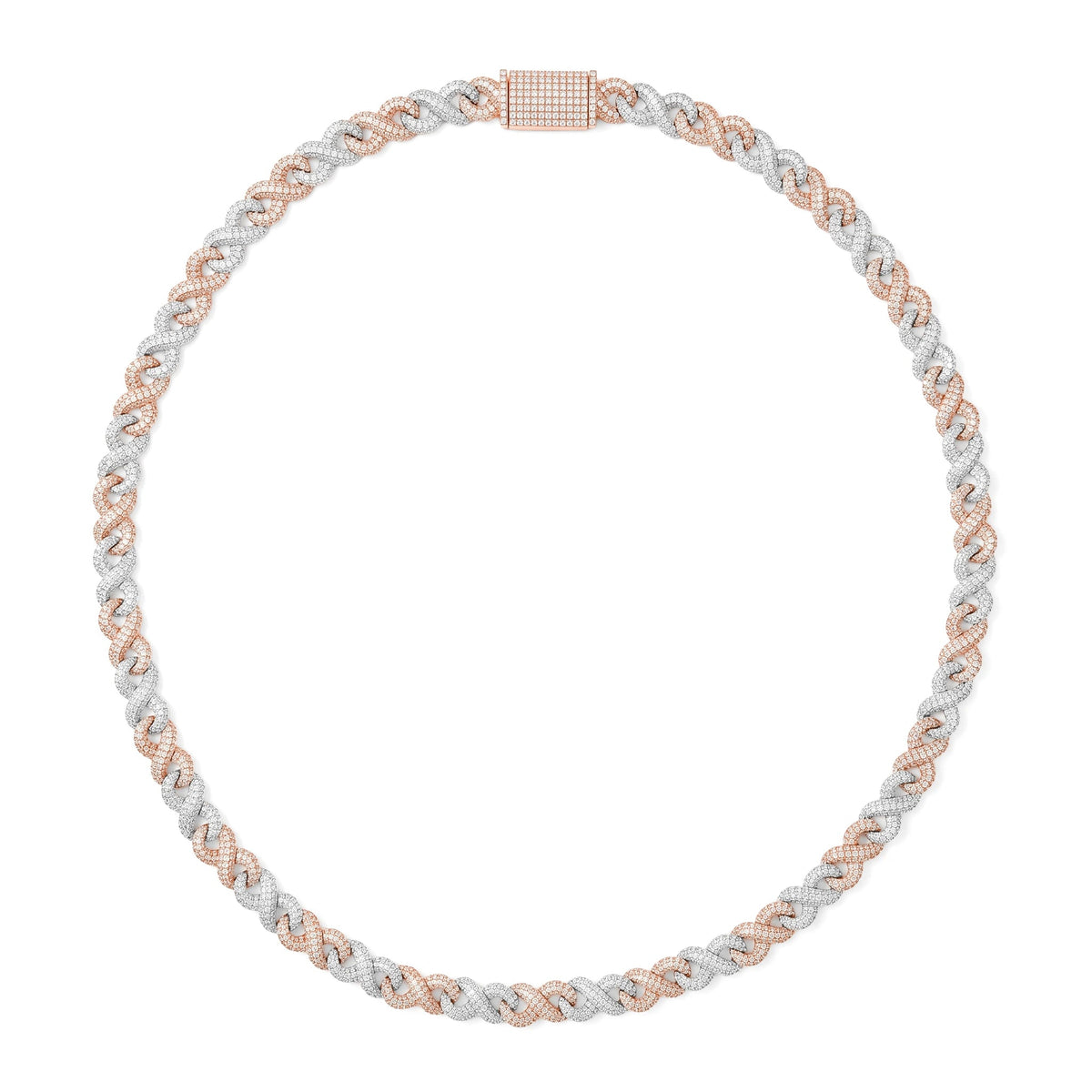 Infinity Wave Iced out Diamond Riviera Statement N View 3