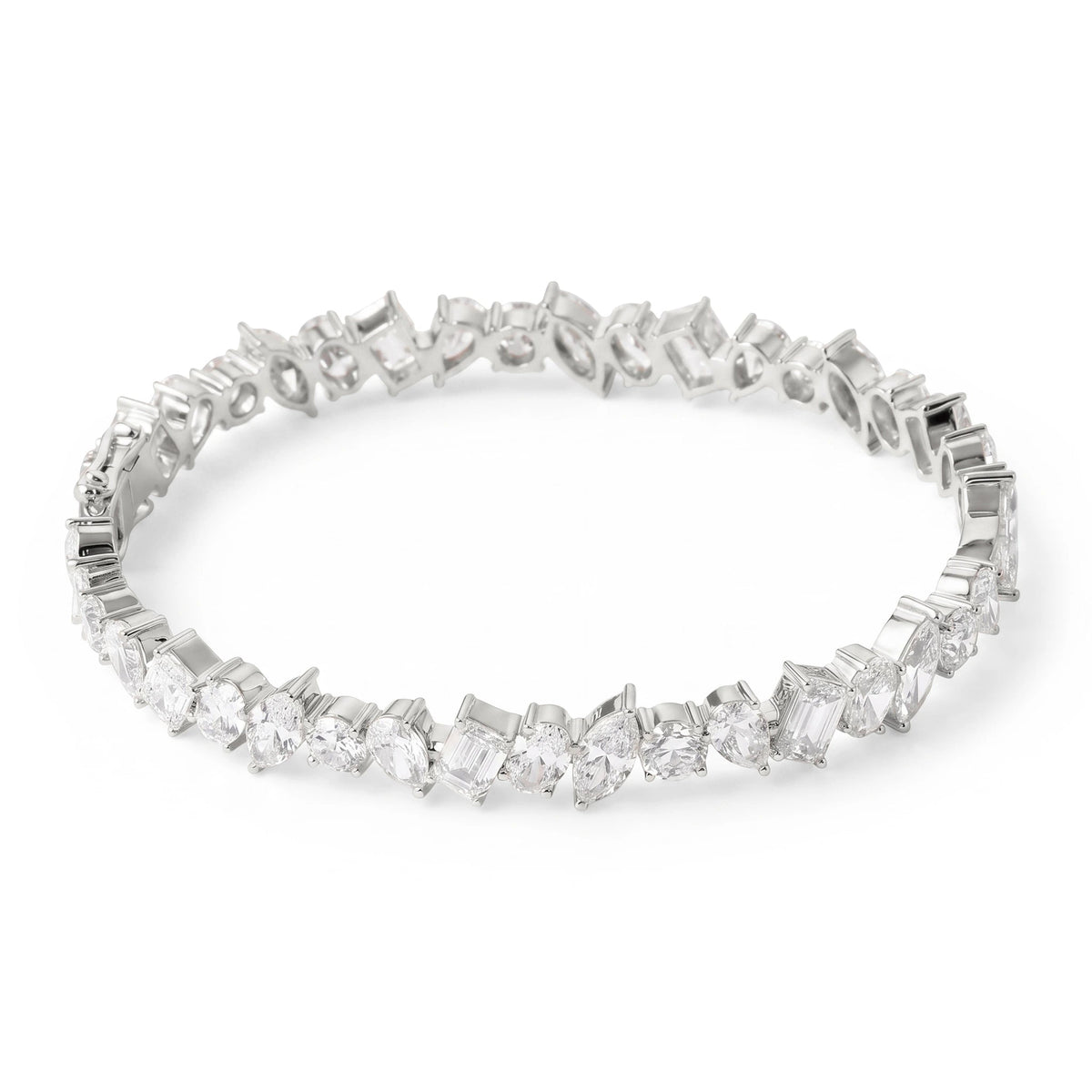 Mixed Fancy Cut Diamond Eternity Bangle View 8