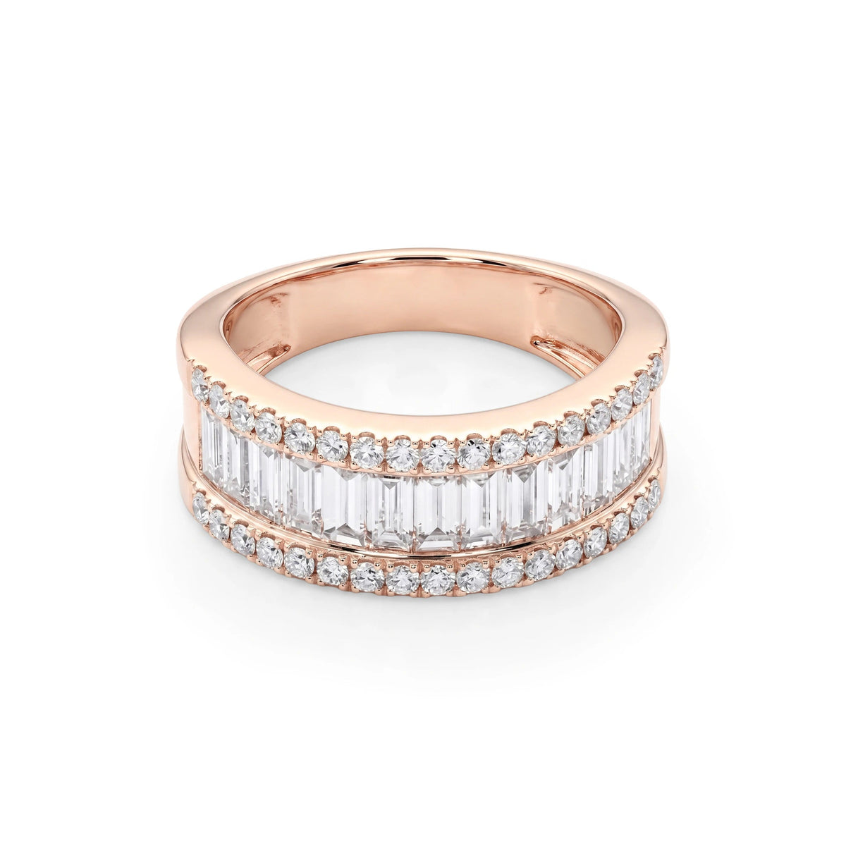 MULTI ROW DESIGN OF BAGUETTE-CUT AND ROUND BRILLIA View 2