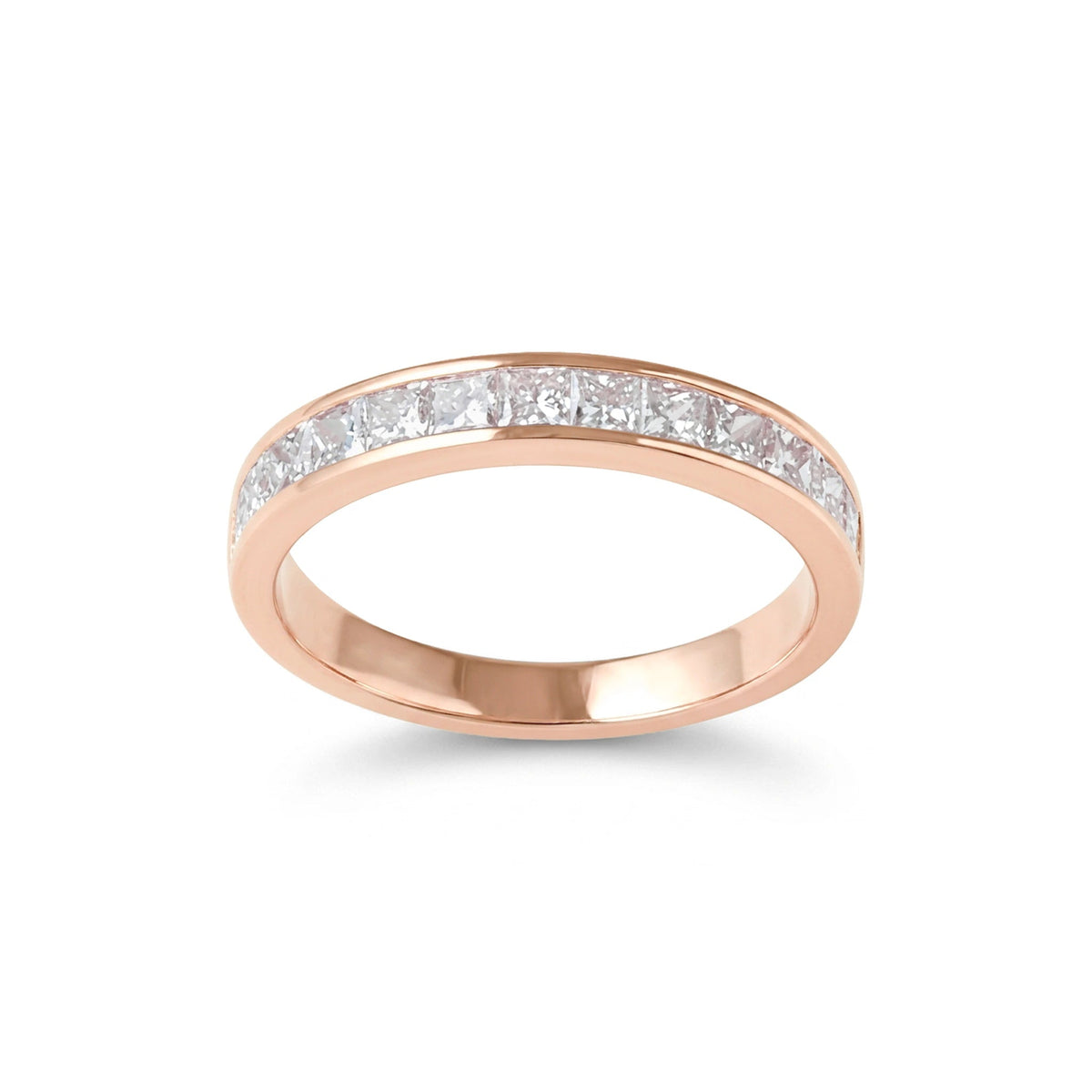 Princess-Cut Diamond Channel-Set Wedding Band View 6