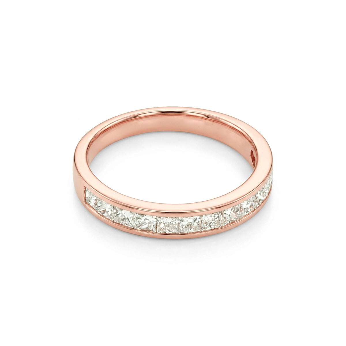 Princess-Cut Diamond Channel-Set Wedding Band View 5