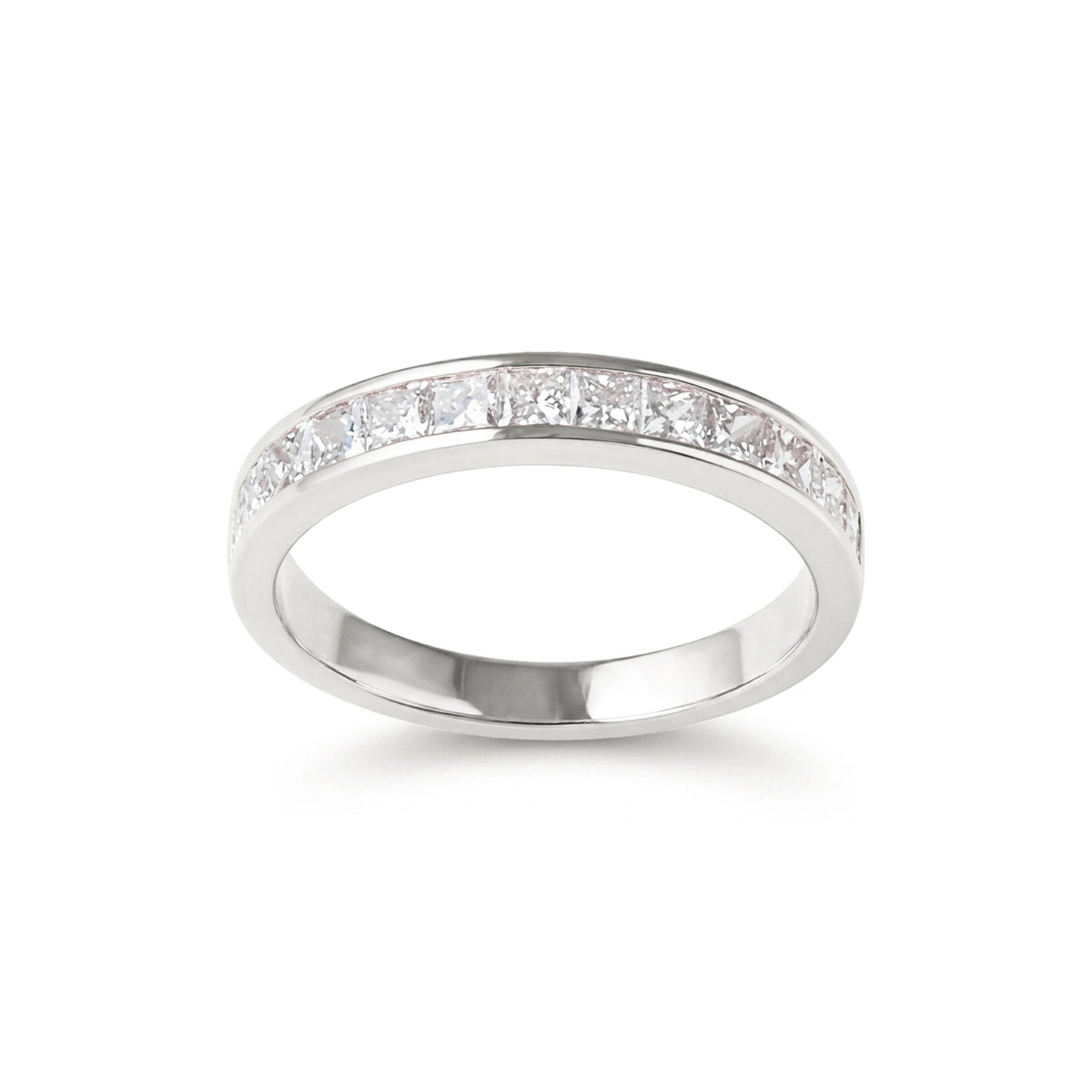 Princess-Cut Diamond Channel-Set Wedding Band View 9