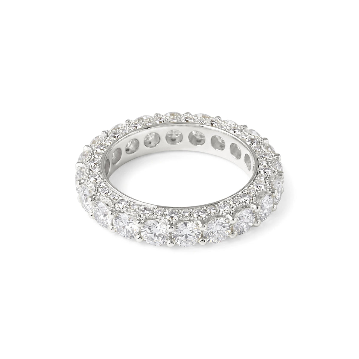 Round Brilliant Cut Diamond Shared-Prong Eternity  View 9