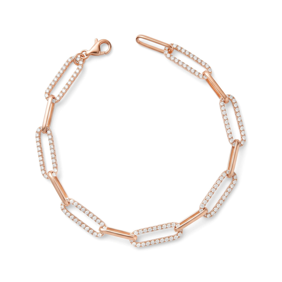 The Luminary Diamond Paperclip Link Bracelet View 3