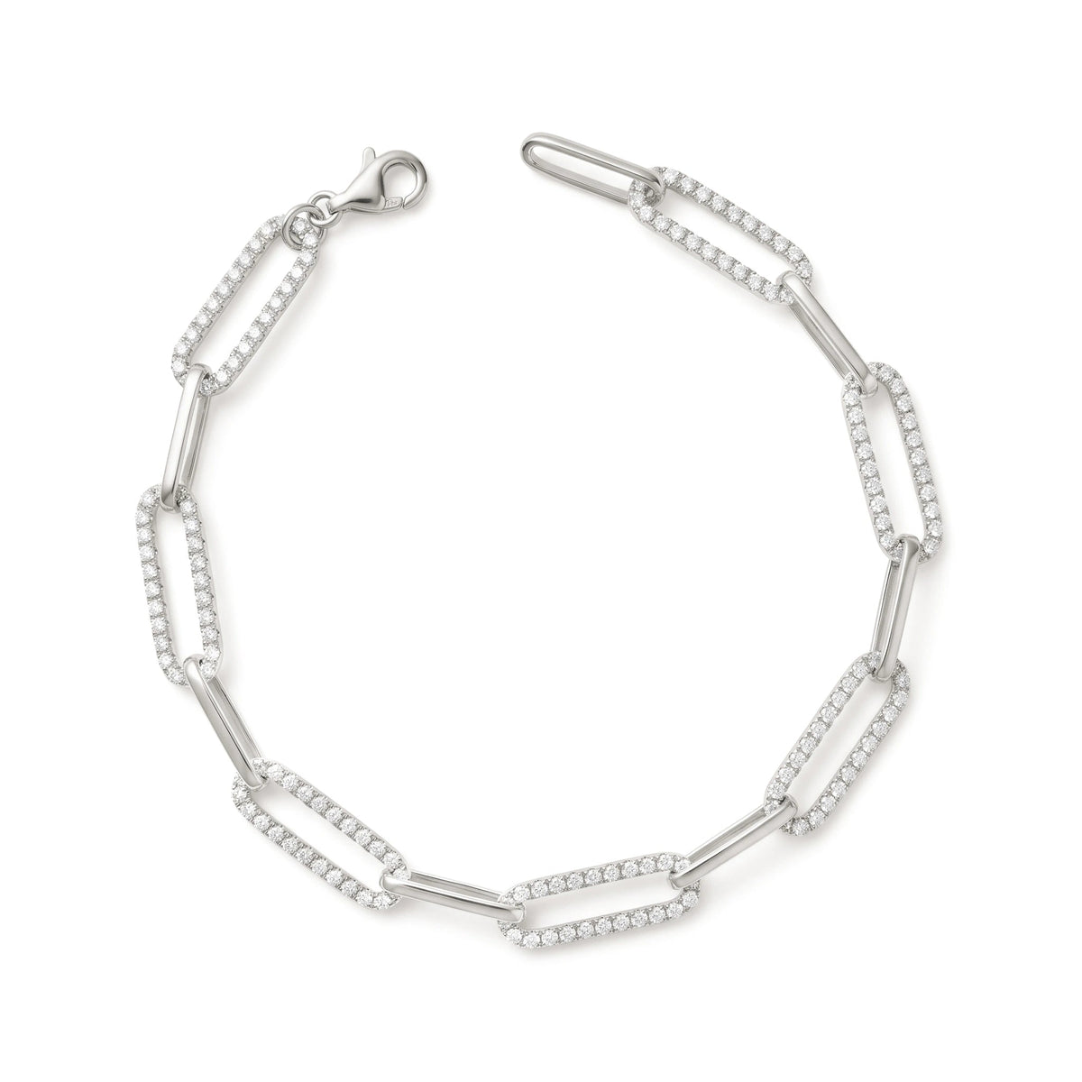 The Luminary Diamond Paperclip Link Bracelet View 5