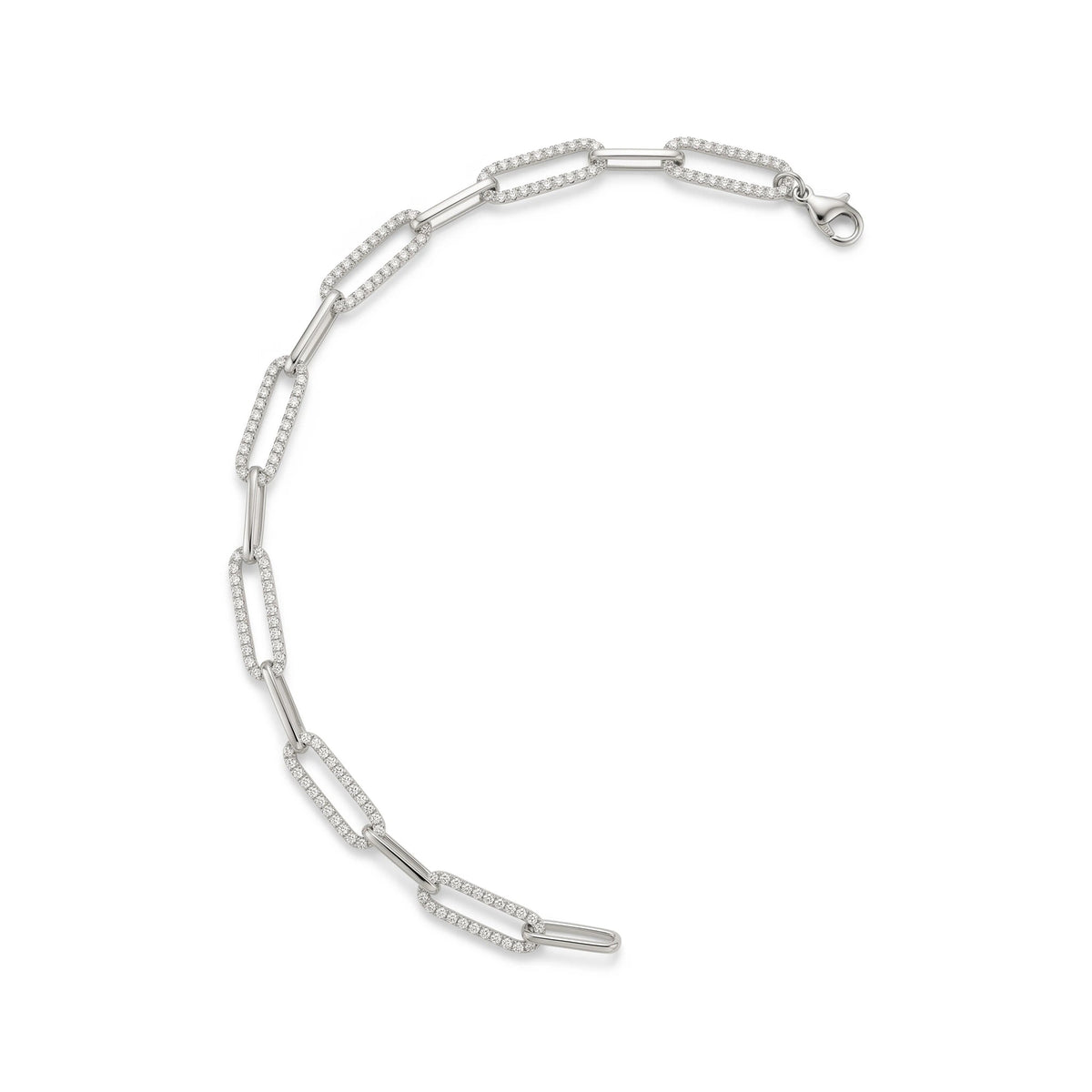 The Luminary Diamond Paperclip Link Bracelet View 6