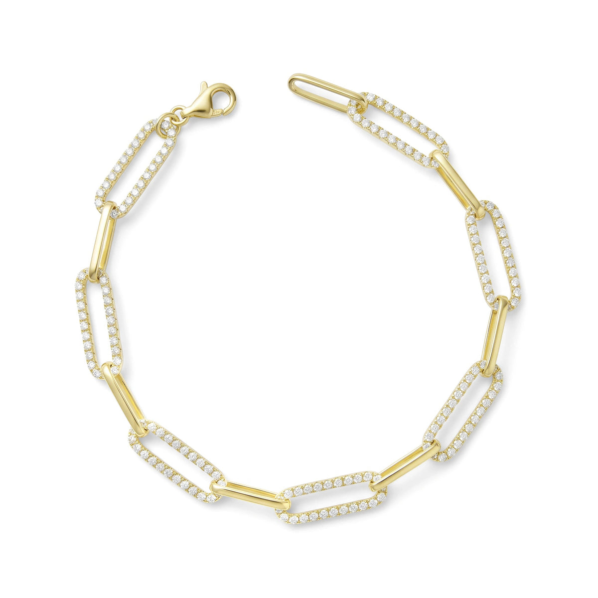 The Luminary Diamond Paperclip Link Bracelet ROSE 10K